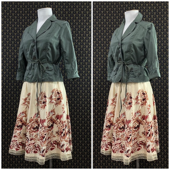 2005 Anthro “Backroads Flowered Skirt” by Odille - Picture 11 of 15